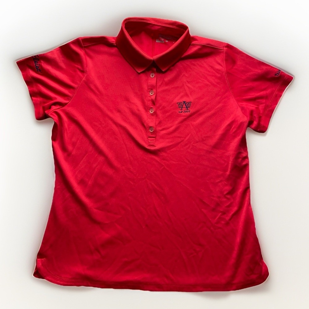 Nike Golf Tour Performance Titleist Red Dri-Fit Polo Shirt Women's XL - Picture 1 of 15